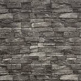 Yutianli 7mm Thick Anti-Collision self Adhesive 3D Wall Panels Peel and Stick,10-Pack 57 Sq.Ft Antique Foam Wall Panel Faux Brick Wall Panels Faux Stone Wall Panels for Bedroom (10, Black)