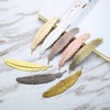 8 Pieces Metal Feather Bookmarks Assorted Metal Bookmark Feather Shape