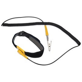 QUARKZMAN ESD Anti-Static Wrist Strap 13 Inch Circumference Adjustable Antistatic Bracelet Set Wire Alligator Clip for Computer Electronics Repair