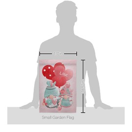 Breeze Decor Love Ballon Gnomes Wall Tapestry Hanger Banner Flags Stand Set Happy Valentines Day Door Sign Home Canvas Room Poster Lawn Yard Patio Plaque, Garden Decorations Gifts Made in USA