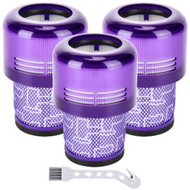 Artraise Vacuum Filter Replacement Parts Compatible with Dyson V15 V15s Detect, V11 Torque Drive V11 Animal V11 Complete V11 Extra Submarine Vacuums, Compare to Part 970013-02 (3 Pack Filters)