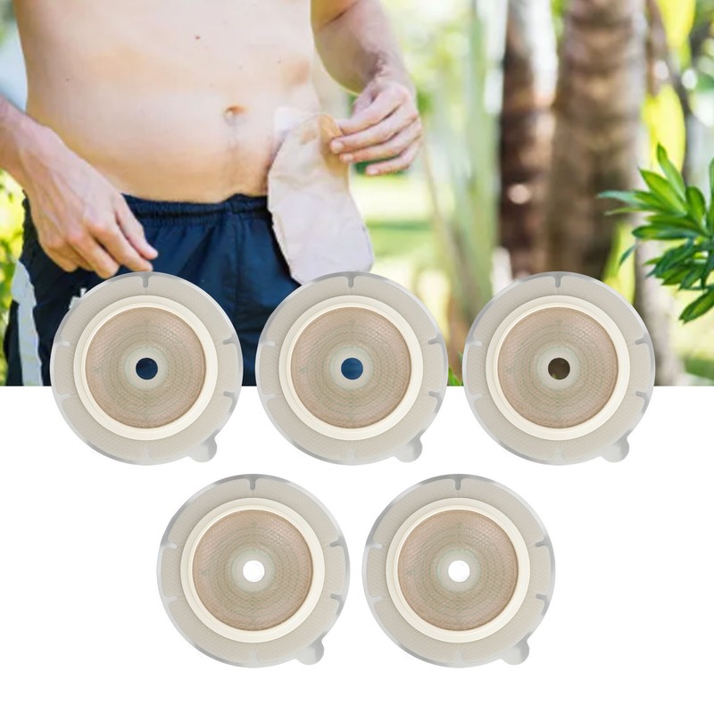 5pcs Stomahesive Flexible Skin Barrier 2 Pieces Clear Scale Hydrocolloid