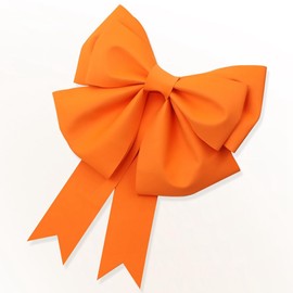 Hrlace Giant Bows Large Decorative Bow EVA Sponge Bow Hanging Giant Bow Christmas Bows Car Bows DIY Decorative Bow for Wedding Party Decoration Orange 30 cm