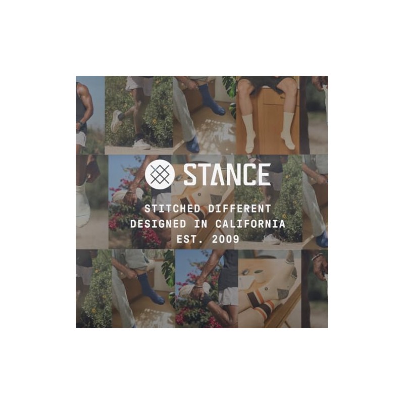 Stance Vital Crew Sock 6-Pack for Men and Women, White,