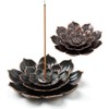 2Pcs Brass Lotus Incense Holder,Detachable Sticks Incense Burner Ash Catcher,Brass