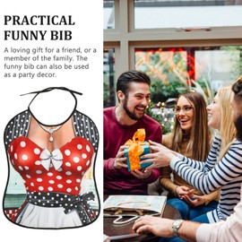 Beavorty Funny Adult Bibs Women Body Pattern Eating Apron Washable Reusable Adults Pinafore Clothing Protector for Women Men