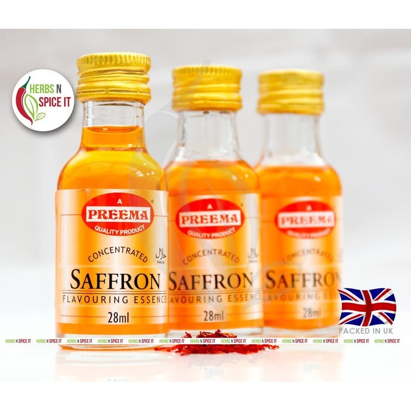 3x28ml Preema Saffron Essence Flavour Kesar Flavour Grade A Premium