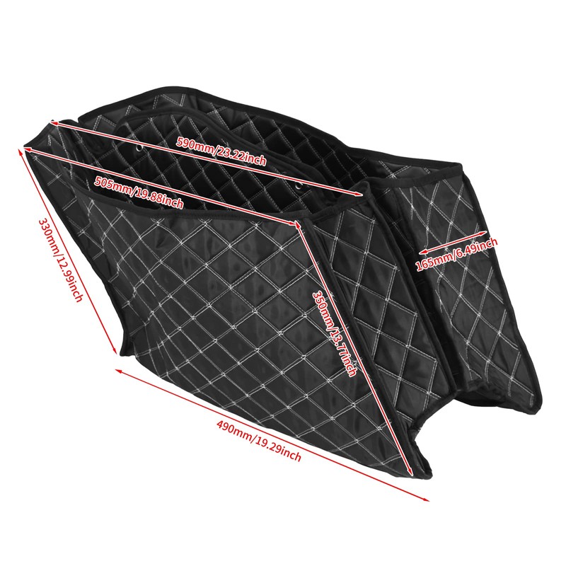 motosikleta Saddlebag Liners Carpet Insert for 4 inch Tapered Hard