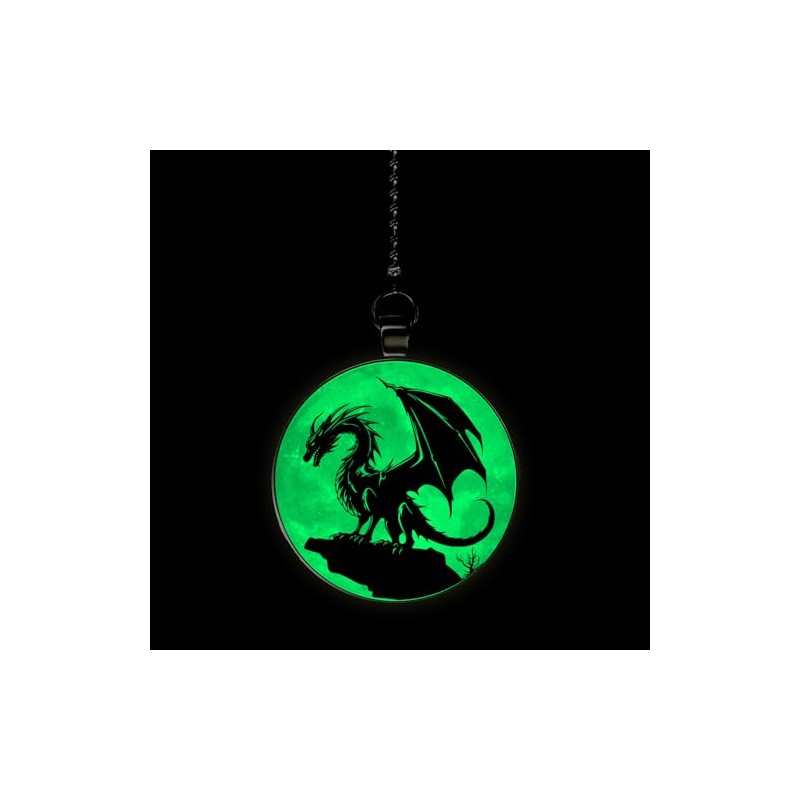 Gotham Decor Rock Dragon Moon Glow in the Dark Double