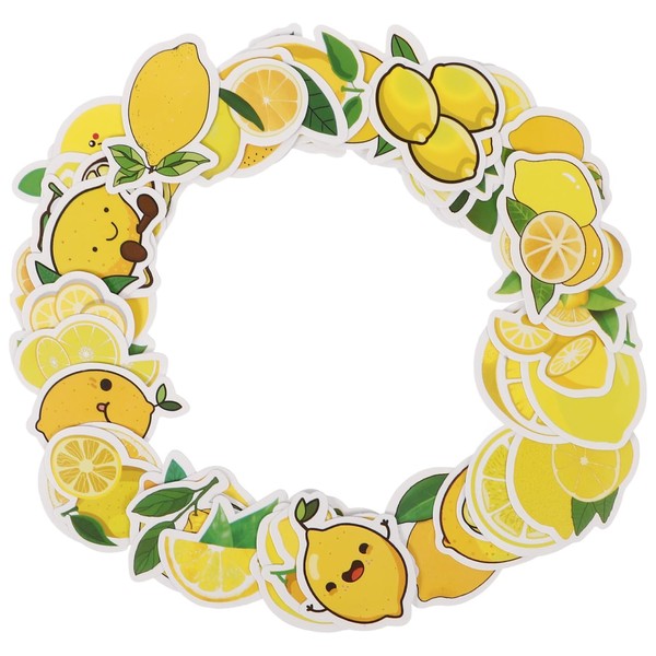 Lurrose Pack of 50 Lemon Stickers for Laptops Notebook Stickers