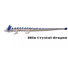 26in Crystal Dragon 3D Printed