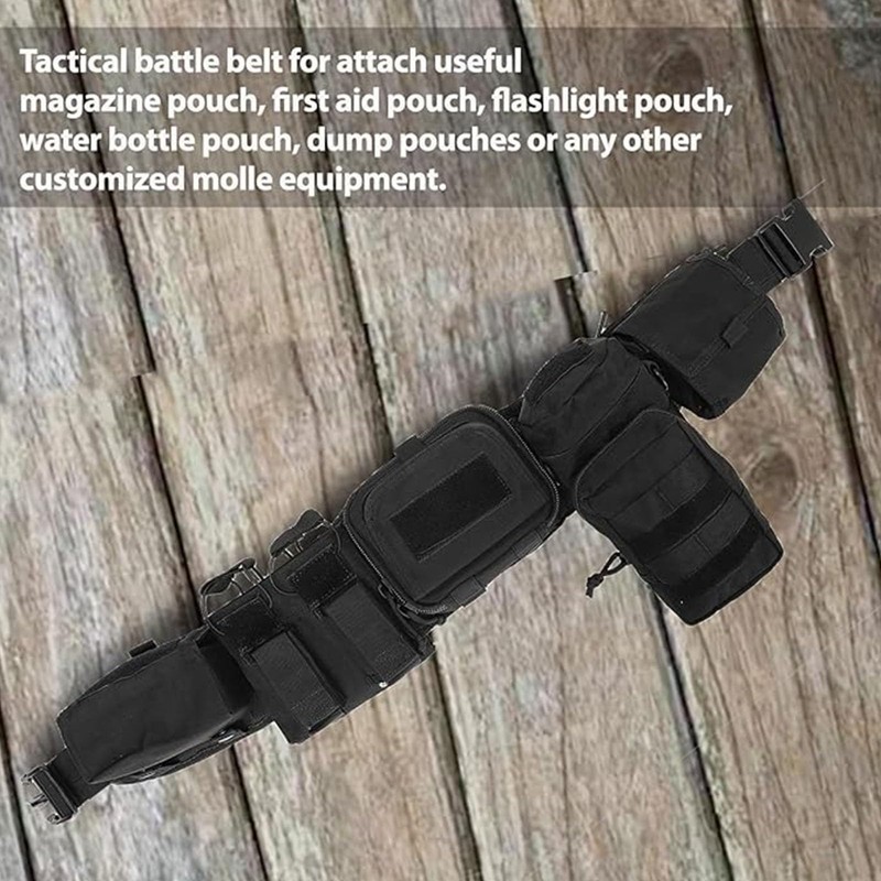 CrogaGear Tactical Belt Quick Release Adjustable Molle for Law Enforcement