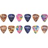 12 Assorted Colour Celluloid Guitar Picks (0.71 mm)
