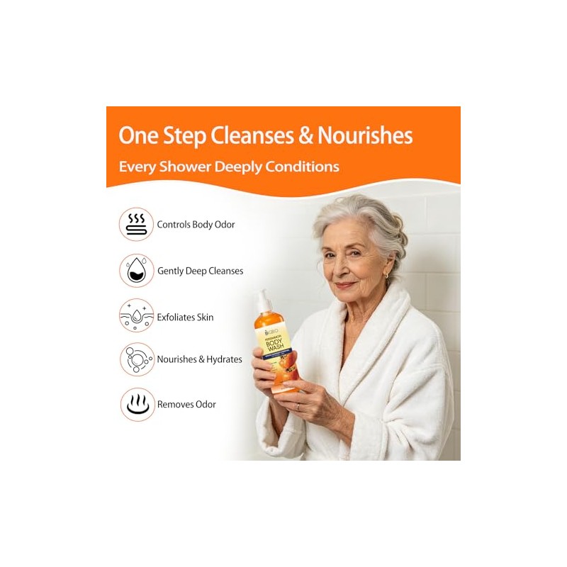Persimmon Body Wash for Old People Smell, Natural Deodorant Bar