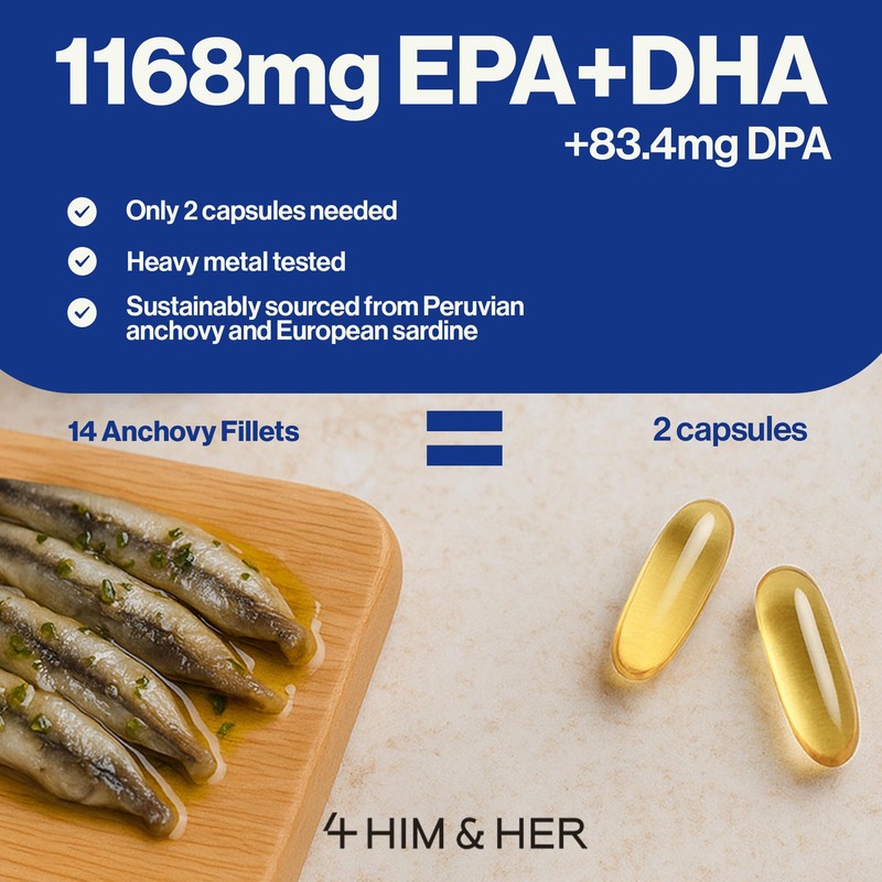 4 4 HIM & HER Omega-3 Capsules High Strength -