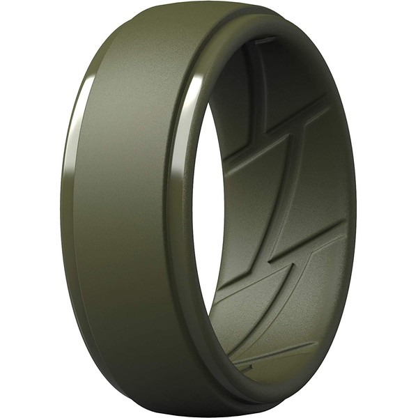 ThunderFit Men's Silicone Rings 10mm Wide 2.5mm Thick Rubber Bands,