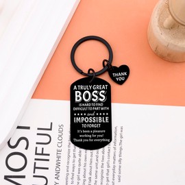 UIWIHHP Boss Gifts for Women Men Thank You Keychain Best Boss Gift for Bosses Unqiue Birthday Chrsitmas Bosses Day Gifts for Men Women Cool Stuff Retirement Going Away Gift Ideas