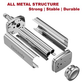 Eascandy Pasta Maker Attachment for KitchenAid Stand Mixer, Stainless Steel Pasta Roller Attachment for KitchenAid, 8 Gears Adjustable.