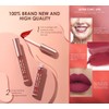 LANGMANNI 6 Matte Lipstick with 6 Lipliners Durable Makeup Set,Long-Lasting