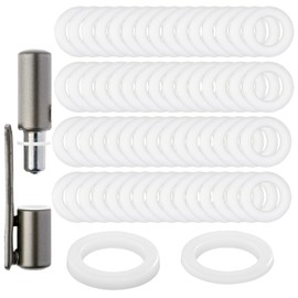 CPYJW 60 Stück Fitschenringe Kunststoff Zimmertüren,Unterlegscheiben Türscharnier（30 Stück 15 * 1mm + 30 Stück 15 * 2 mm）Fitschenringe Zimmertüren Montageringe Ohne Abriebspuren(Weiß)