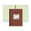 National Brand Computation Notebook, 4 X 4 Quad, Brown, Green