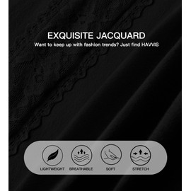 HAVVIS Women's Briefs Underwear Cotton High Waist Tummy Control Panties Rose Jacquard Ladies Panty Multipack (Brief 06-5 Pack - Black, 4X-Large)