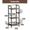 Tuohours 3-Tier Purse Organizer Rack, Iron & Wood Floor-Standing Bag
