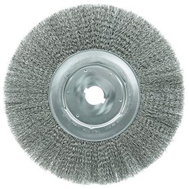 Weiler 01329 12" Narrow Face Crimped Wire Wheel, .014" Steel Fill, 1-1/4" Arbor Hole, Made in The USA (Pack of 2)