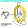 INTBUYING Fish Tape Fiberglass 425FT 6MM Duct Rodder with Brake
