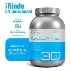 Proteína Isolate Pure Life 2.04 kg de Vainilla, con Vitaminas C y B para Gimnasio