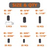 105 PCS Vacuum Cap Assortment Kit, Dropper ID 3/8'' 5/16''