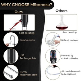 Higfra Electric Wine Aerator, Wine Dispenser Pump, Automatic Wine Pourer, Instant Wi...