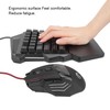 Einhändige Gaming-Maus-Tastatur-Kombination, LED-Farbhintergrundbeleuchtung 5500DPI, Einstellbares Ergonomisches Design oder Win/Android/OS X