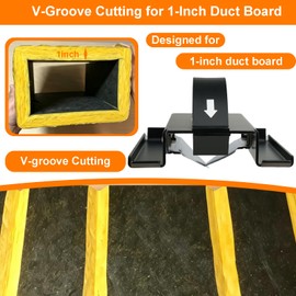 1" V-Cut Duct Board Cutting Tool with Lid