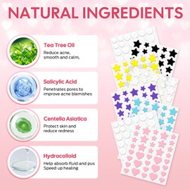 Pimple Patches Thin Pimple Patches for Face Acne patches Acne Treatment for All Skin Types Unscented Vegan & Cruelty Free Hydrocolloid & Tea Tree Formula for Blemishes Redness & Pore Treatment