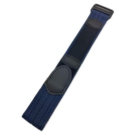 NewLife 22mm Black/Dark Blue, Adjustable Length, Nylon Watchstrap | Heavy Duty, Hook and Loop, Sport Replacement Watchband for Men and Women