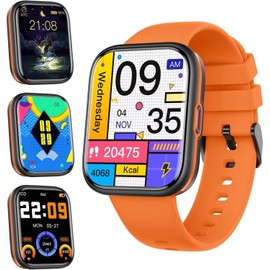 Reloj inteligente, multimodos deportivos con frecuencia cardíaca SpO2, resistente al agua, Bluetooth Smartwatch para Android iOS, azul