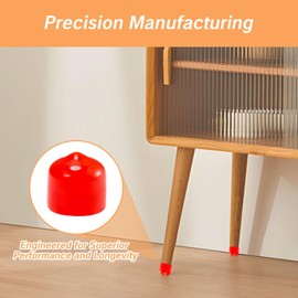 YAFIYGI Rubber Pipe Cap End Caps 2 Inch Round Black Vinyl Covers Pack of 4 Hardware Plugs for Pipes Dock Poles PVC Flexible Push On Design Metal Tubing Post Rubber Cover Snug Fit 1" Deep(Red)