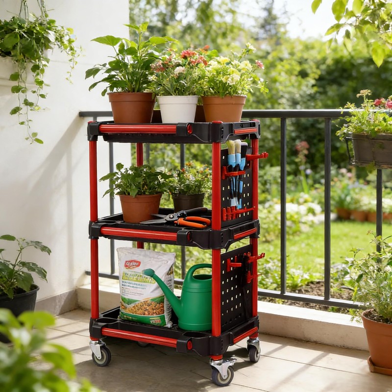 AstraLoom Heavy-Duty Car Detailing Cart for Garage & Workshop –