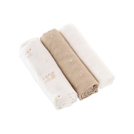 TRÄUMELAND Mulltücher – 80 x 80 cm, 100 % Baumwolle, Weiche & saugfähige Stoffwindeln, Doppelt gewebt, Vielseitig verwendbar