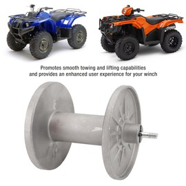 Winch Replacement Drum, UTV Winch Drum, Winch Aluminum Drum， Metal Replacement Drum Assembly, Smooth Dragging Lifting Drum for 2000‑4000 Lbs ATV UTV