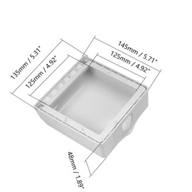 Fielect Weatherproof in Use Outlet Cover Plug Receptacle Protector for Retrofit Siding Construction White 120 Type 137x145x48mm 1Pcs