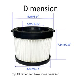 5 Packs DCV501HB DCV5011H Replacement Filters Compatible With DeWalt 20V Vacuum Cordless Handheld Vacuum DCV501HB DCV5011H Filter