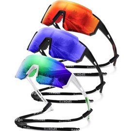 gesruny Polarized Sport Sunglasses for Men and Women, Lightweight Sun Glasses with UV Protection for Cycling Running Fishing