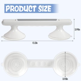 Shower Foot Rest for Wall, 12 Inch Shower Stool for Inside Shower, Shower Pedicure Foot Stool for Shaving Legs with Powerful Suction Cup, Foot Stand for Inside Shower Suitable for Small Shower Space