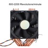 Quiet 4pin 6 Heatpipe CPU Cooler Dual tower Air Cooling