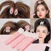 4Pcs Pink Hair Rollers with Clip for Volumizing Bangs Curls,