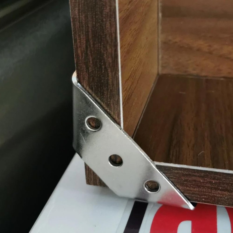 KtbeYTi 22 PCS Corner Bracket Stainless Steel Furniture Corner Connector