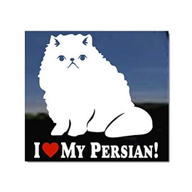 I Love My Persian! ~ Persian Cat Kitty Vinyl Window Decal Sticker