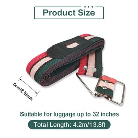 Andiker 4.2 m Suitcase Strap for Suitcase, 1 Piece Heavy Duty Luggage Strap Packing Straps, Adjustable Long Luggage Strap Luggage Strap for Travel Accessories